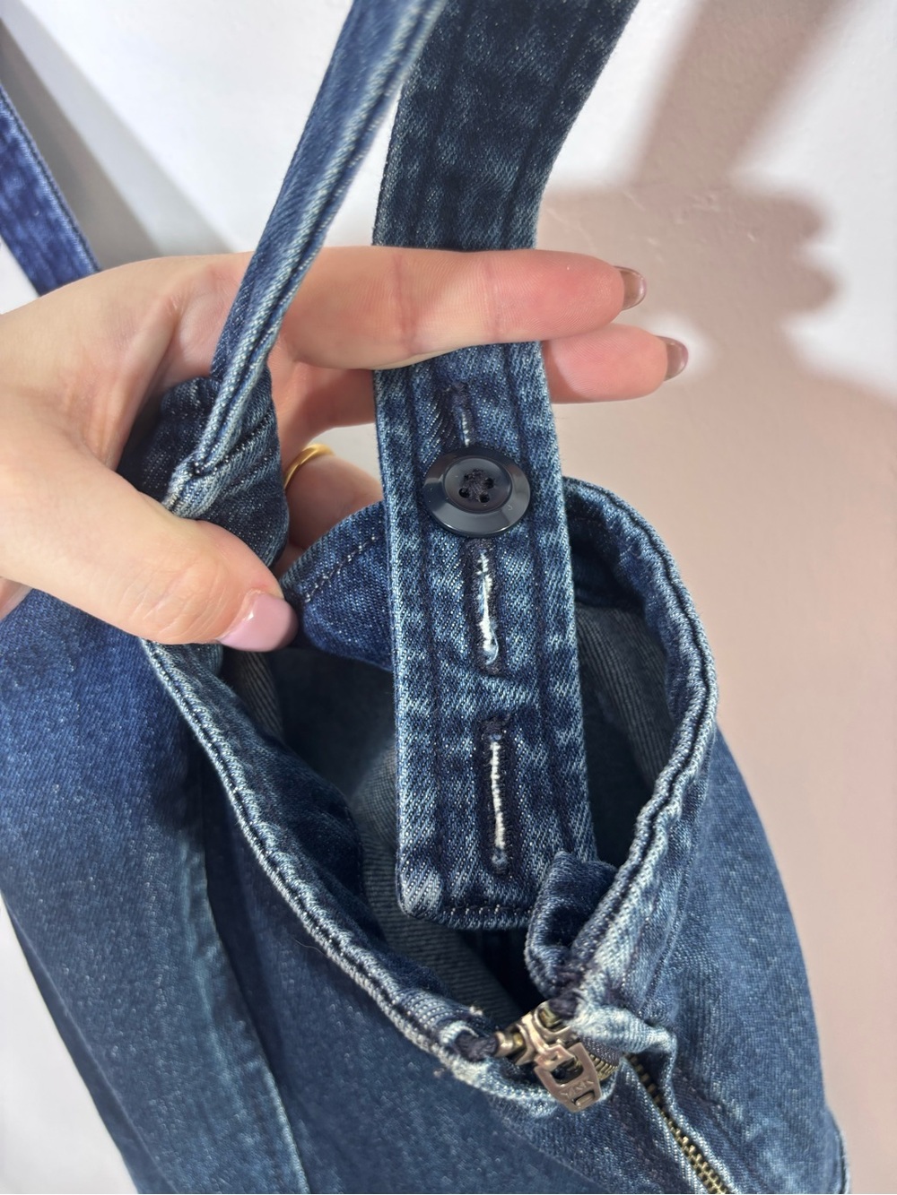 J.Crew Jeans Denim Overall Jumpsuit Size 4 Medium Indigo Basic One Piece K3974 - Picture 9 of 14